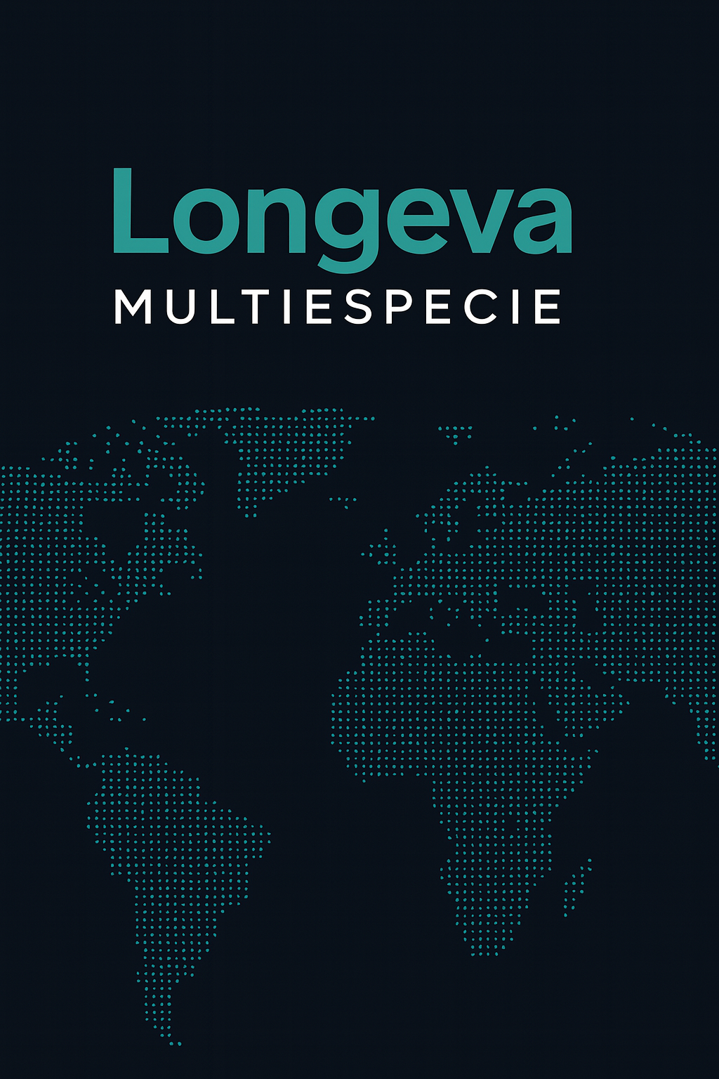 Longeva Multiespecie - Logo con mapa mundial